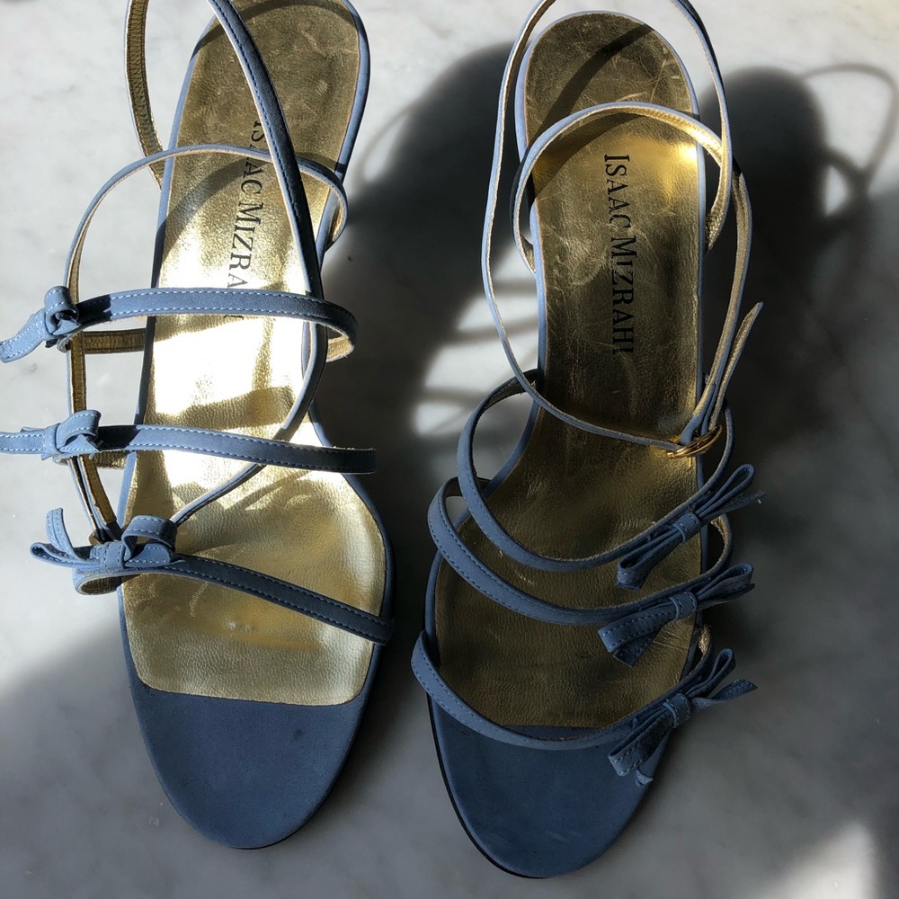 Isaac Mizrahi strappy suede sandals